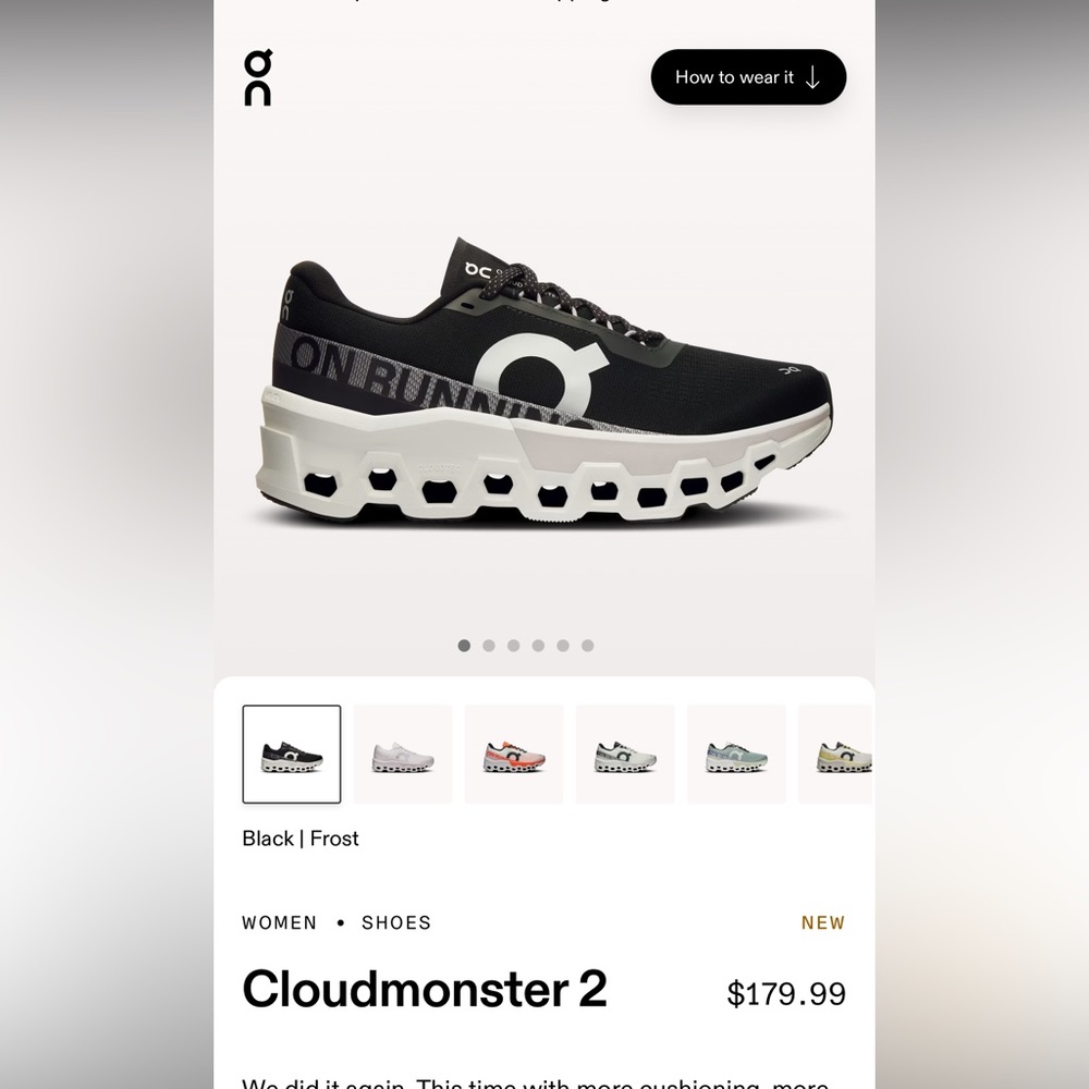 On cloudmonster 2’s. Excellent condition! Only worn twice. In original box.